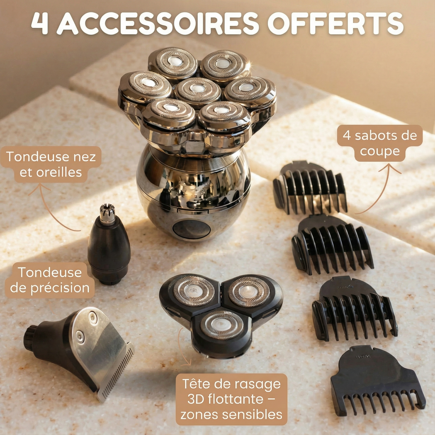 🌞Commencez le printemps en beauté avec 50 % de réduction !🔥Rasoir électrique multifonction 7D – Sans fil, étanche et sans danger pour le visage, la tête et les zones intimes